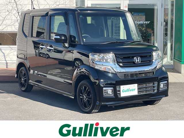 ホンダ Ｎ ＢＯＸ カスタム SSブラックSパッケージ 青森県 2016(平28)年 9.7万km クリスタルブラックパール 4WD/純正8型ナビ・フルセグTV/CD・DVD・Bluetooth・SD/純正フリップダウンモニター/バックカメラ/パワースライドドア/前席シートヒーター/純正エンジンスターター/ドライブレコーダー/ビルトインETC/ヒーテッドドアミラー/シートバックテーブル/リアシートスライド/後席左右ロールサンシェード/HIDヘッドライト/LEDフォグランプ/純正14インチアルミ