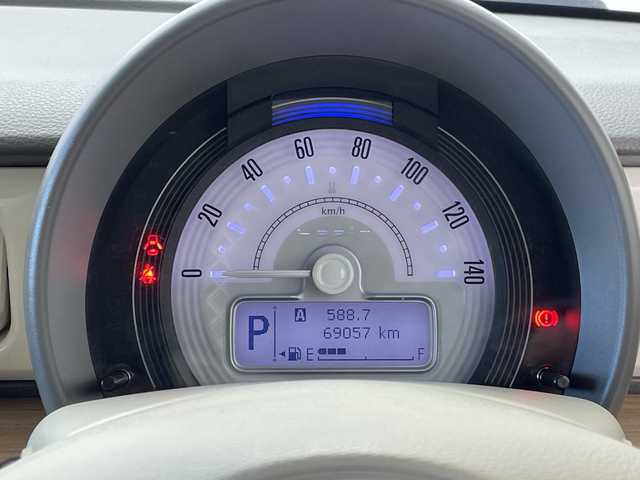 スズキ ラパン X 群馬県 2016(平28)年 6.9万km コフレピンクパールメタリック/ホワイト2トーンルーフ 禁煙車　社外７インチナビ　純正ビルトインETC　フルセグテレビ　ルーフラック　純正シートカバー　HIDヘッドライト　シートヒーター　オートライト　レーダーブレーキサポート　社外アルミホイール