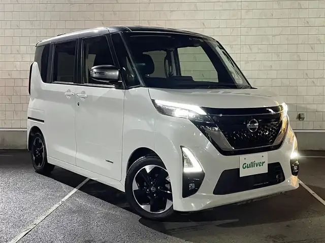 日産 ルークス HWS X プロパイロットED 静岡県 2020(令2)年 5.3万km チタニウムグレーM/シルキーホワイト 純正9インチナビ/・フルセグテレビ/・Bluetooth/・バックカメラ/・アラウンドビューモニター/ETC/プロパイロット/エマージェンシーブレーキ/衝突被害軽減システム/車線逸脱警報システム/インテリジェントFCW/セーフティシールド/前後ドライブレコーダー/先進事故自動通報システム/両側パワースライドドア/純正14インチアルミホイール