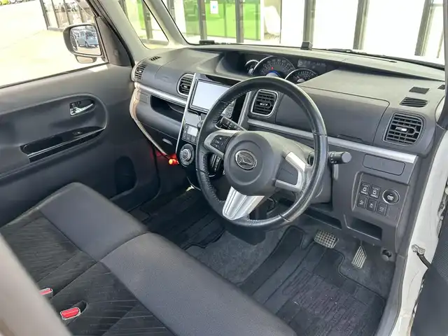 ダイハツ タント カスタム RS SA 道南・函館 2014(平26)年 6.9万km パールホワイトⅢ ・純正ＳＤナビ（ＢＴ，ＣＤ，ＤＶＤ）/・フルセグＴＶ/・バックカメラ/・衝突軽減ブレーキ/・レーンキープアシスト/・先行車発信通知/・標識認識機能/・ターボ/・オートライト、オートハイビーム/・前方ドライブレコーダー/・スペアキー/・スマートキー/・プッシュスタート/・純正フロアマット/・ＥＴＣ