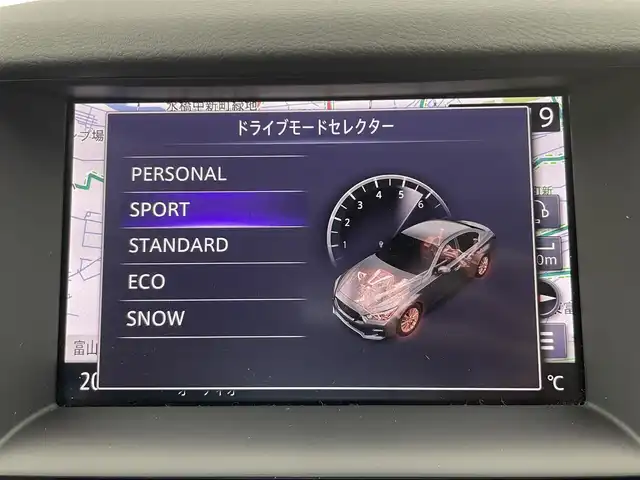 日産 スカイライン ハイブリッド GT タイプSP 富山県 2020(令2)年 3.8万km ダークメタルグレー 純正ナビ（AM/FM/DVD/BT/USB/フルセグ）/全方位カメラ/ETC/BSW（後側方車両検知警報）/衝突被害軽減システム/レーダークルーズコントロール/レーンキープアシスト/コーナーセンサー/横滑り防止装置/アイドリングストップ/レザーシート/D/N席パワーシート/D席メモリシート/シートヒーター/純正アルミホイール/純正フロアマット/オートLEDライト/オートホールド付電子パーキング/革巻きステアリング/ステアリングスイッチ/パドルシフト/スマートキー/スペアキー