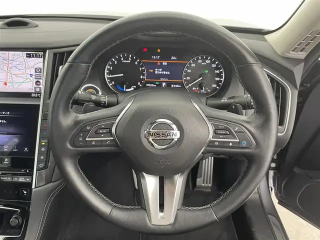 日産 スカイライン ハイブリッド GT タイプSP 富山県 2020(令2)年 3.8万km ダークメタルグレー 純正ナビ（AM/FM/DVD/BT/USB/フルセグ）/全方位カメラ/ETC/BSW（後側方車両検知警報）/衝突被害軽減システム/レーダークルーズコントロール/レーンキープアシスト/コーナーセンサー/横滑り防止装置/アイドリングストップ/レザーシート/D/N席パワーシート/D席メモリシート/シートヒーター/純正アルミホイール/純正フロアマット/オートLEDライト/オートホールド付電子パーキング/革巻きステアリング/ステアリングスイッチ/パドルシフト/スマートキー/スペアキー