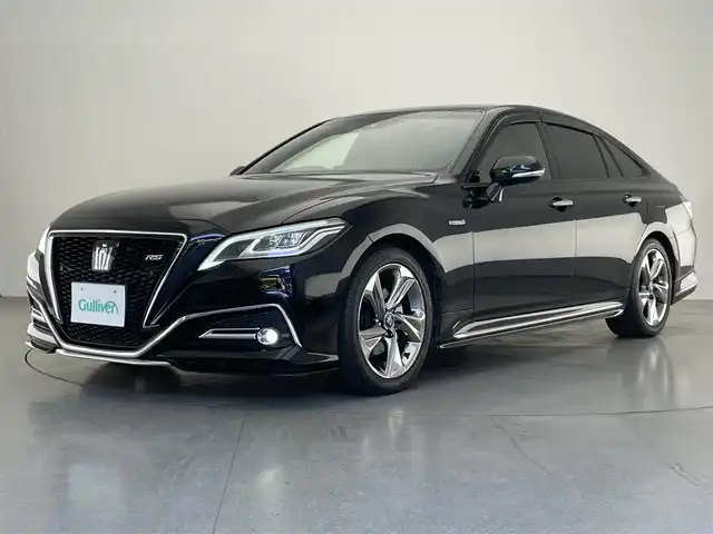トヨタ クラウン ハイブリッド RS アドバンス 愛知県 2018(平30)年 3.9万km ブラック 純正１２．３型ナビ　フルセグＴＶ　Ｂｌｕｅｔｏｏｔｈ　ムーンルーフ　ガナドールマフラー　黒革　３眼ＬＥＤライト　ＨＵＤ　レーダークルコン　純正ドラレコ　ＥＴＣ２．０　シートエアコン　電動シート　禁煙車