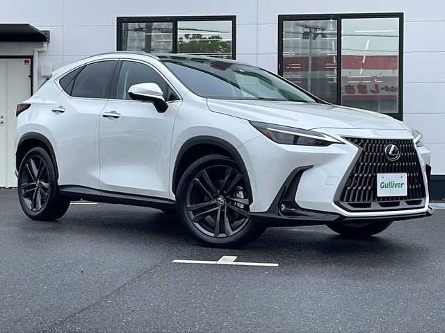レクサス ＮＸ 250 バージョンL 山口県 2023(令5)年 1.1万km ソニッククォーツ パノラマルーフ/純正14インチナビ/フルセグテレビ/Bluetooth/AM/FMラジオ/USB端子/HDMI入力端子/パノラミックビューモニター/ヘッドアップディスプレイ/ETC2.0/ドライブレコーダー/置くだけ充電/デジタルインナーミラー/ルーフレール/レザーシート/純正フロアマット/純正20インチAW/スマートキー/プッシュアップスタート/スペアキー有/電動パーキングブレーキ/オートブレーキホールド/全席シートヒーター/三眼フルLEDヘッドランプ/フォグランプ/オートライト/Lexus Safety System /・プリクラッシュセーフティ/・緊急時操舵支援/・アダプティブハイビームシステム/ブラインドスポットモニター/取扱説明書/保証書