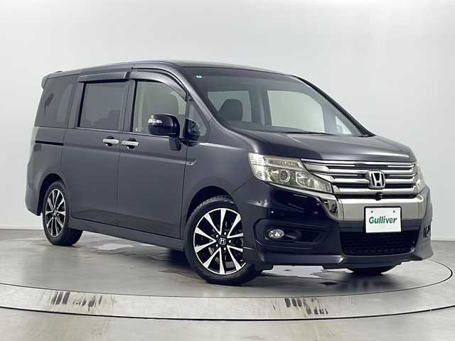 ホンダ ステップワゴン スパーダ Z クールスピリット 埼玉県 2012(平24)年 4万km プレミアムコスミックバイオレットパール 純正ナビ/ワンセグ/CD/DVD/USB/全方位カメラ/ETC/両側パワースライドドア/アイドリングストップ/クルーズコントロール/パドルシフト/ステアリングスイッチ/純正フロアマット/純正ドアバイザー/ウィンカーミラー/フロントフォグランプ/フリップダウンモニター