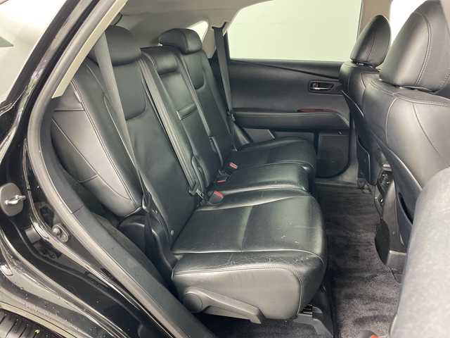 レクサス ＲＸ 450h バージョンL エアサス 道央・札幌 2012(平24)年 13.4万km ブラック ・4WD/・純正ナビ&CD&DVD&HDD&AUX&TV/・パワーバックドア/・サンルーフ/・バック/サイドカメラ/・サイドカメラ/・クルーズコントロール/・コーナーセンサー/・ヘッドアップディスプレイ/・横滑り防止装置/・前席エアシート/・前席パワーシート/・前席メモリ付シート/・レザーシート/・ビルトインETC/・ステアリングスイッチ/・電動格納ミラー/・純正フロアマット/・HIDヘッドライト/・オートライト/・スマートキー/・スペアキー/・純正エンジンスターター