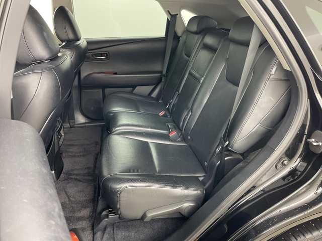 レクサス ＲＸ 450h バージョンL エアサス 道央・札幌 2012(平24)年 13.4万km ブラック ・4WD/・純正ナビ&CD&DVD&HDD&AUX&TV/・パワーバックドア/・サンルーフ/・バック/サイドカメラ/・サイドカメラ/・クルーズコントロール/・コーナーセンサー/・ヘッドアップディスプレイ/・横滑り防止装置/・前席エアシート/・前席パワーシート/・前席メモリ付シート/・レザーシート/・ビルトインETC/・ステアリングスイッチ/・電動格納ミラー/・純正フロアマット/・HIDヘッドライト/・オートライト/・スマートキー/・スペアキー/・純正エンジンスターター