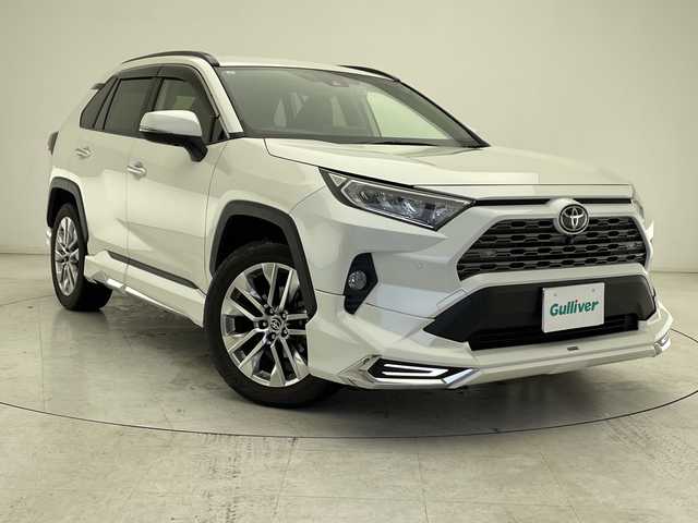 トヨタ ＲＡＶ４ G Zパッケージ 千葉県 2021(令3)年 4.1万km ホワイトパールクリスタルシャイン Tコネクトナビ/　Bluetooth/フルセグTV/　Apple car play/Android Auto/モデリスタエアロ（F/S/R）/トヨタセーフティセンス/レーダークルーズコントロール/レーンキープアシスト/衝突軽減ブレーキ/クリアランスソナー/ブラインドスポットモニター/アラウンドビューモニター/先行車発進警報/ロードサインアシスト/ダウンヒルアシスト/電動パーキング/オートホールド/オートハイビーム/合皮レザーシート/前席シートヒーター/パワーシート/パワーシート（運転席）/ステアリングヒーター/パワーバックドア/デジタルインナーミラー/前後ドラレコ/ビルトインETC/LEDライト/フォグランプ/AC１００V/フロアマット/ドアバイザー