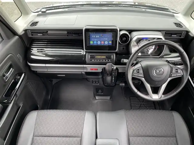 マツダ フレアワゴン カスタムスタイル ハイブリッド XT 三重県 2018(平30)年 6万km ムーンライトバイオレットパールメタリック 登録時59666km/BLITS車高調/社外ディスプレイオーディオ/両側パワースライドドア/ETC/クルーズコントロール/アイドリングストップ/ステアリングスイッチ/パドルシフト/シートヒーター/衝突軽減システム/コーナーセンサー/プッシュスタート/スペアキー