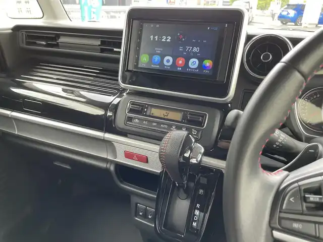 マツダ フレアワゴン カスタムスタイル ハイブリッド XT 三重県 2018(平30)年 6万km ムーンライトバイオレットパールメタリック 登録時59666km/BLITS車高調/社外ディスプレイオーディオ/両側パワースライドドア/ETC/クルーズコントロール/アイドリングストップ/ステアリングスイッチ/パドルシフト/シートヒーター/衝突軽減システム/コーナーセンサー/プッシュスタート/スペアキー
