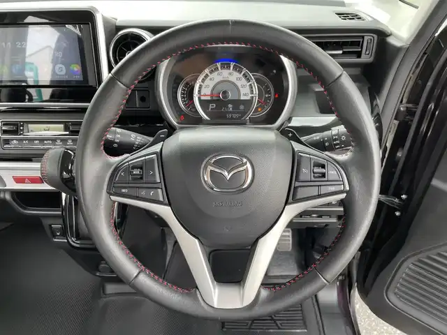 マツダ フレアワゴン カスタムスタイル ハイブリッド XT 三重県 2018(平30)年 6万km ムーンライトバイオレットパールメタリック 登録時59666km/BLITS車高調/社外ディスプレイオーディオ/両側パワースライドドア/ETC/クルーズコントロール/アイドリングストップ/ステアリングスイッチ/パドルシフト/シートヒーター/衝突軽減システム/コーナーセンサー/プッシュスタート/スペアキー