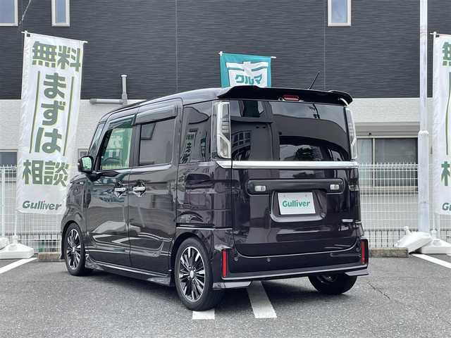 マツダ フレアワゴン カスタムスタイル ハイブリッド XT 鳥取県 2018(平30)年 6万km ムーンライトバイオレットパールメタリック 登録時59666km/BLITS車高調/社外ディスプレイオーディオ/両側パワースライドドア/ETC/クルーズコントロール/アイドリングストップ/ステアリングスイッチ/パドルシフト/シートヒーター/衝突軽減システム/コーナーセンサー/プッシュスタート/スペアキー
