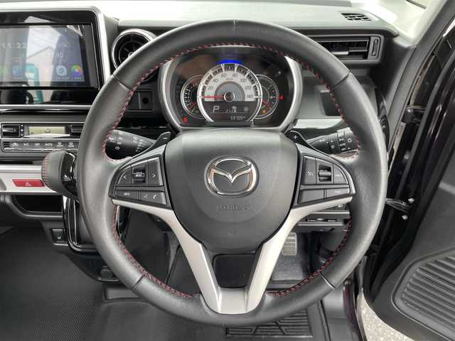マツダ フレアワゴン カスタムスタイル ハイブリッド XT 鳥取県 2018(平30)年 6万km ムーンライトバイオレットパールメタリック 登録時59666km/BLITS車高調/社外ディスプレイオーディオ/両側パワースライドドア/ETC/クルーズコントロール/アイドリングストップ/ステアリングスイッチ/パドルシフト/シートヒーター/衝突軽減システム/コーナーセンサー/プッシュスタート/スペアキー