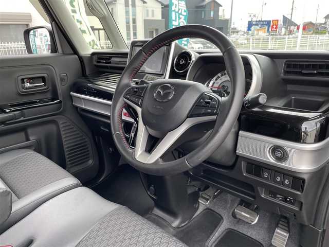 マツダ フレアワゴン カスタムスタイル ハイブリッド XT 鳥取県 2018(平30)年 6万km ムーンライトバイオレットパールメタリック 登録時59666km/BLITS車高調/社外ディスプレイオーディオ/両側パワースライドドア/ETC/クルーズコントロール/アイドリングストップ/ステアリングスイッチ/パドルシフト/シートヒーター/衝突軽減システム/コーナーセンサー/プッシュスタート/スペアキー