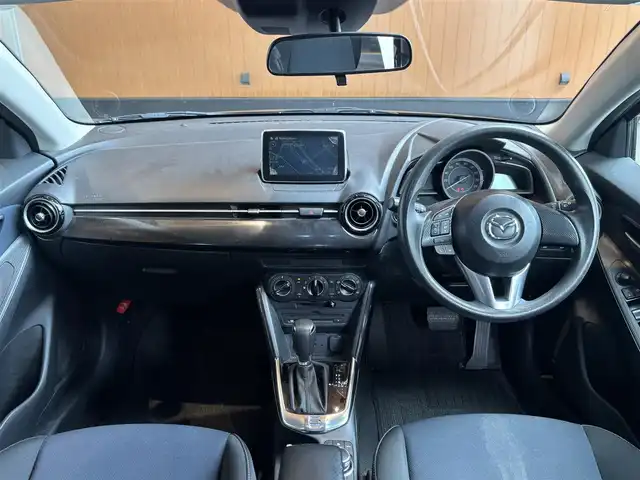 マツダ デミオ 13S 宮城県 2015(平27)年 11.9万km ディープクリスタルブルーマイカ 純正SDナビ/フルセグTV/CD/DVD/USB/BT/ステアリングスイッチ/電動格納ミラー/社外15インチAW積み込み/保証書/取説/スペアキー