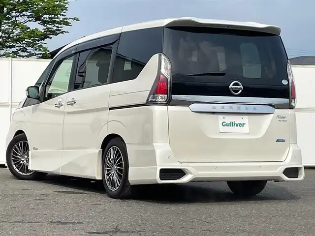 日産 セレナ ライダー プロパイロット E 岩手県 2016(平28)年 7.7万km ブリリアントホワイトパール プロパイロット/エマージェンシーブレーキ/フリップダウンモニター/純正メモリナビ/　CD/DVD/BT/フルセグTV/両側パワースライドドア/レーダークルーズコントロール/LEDオートライト/フォグランプ/社外16インチアルミホイール/スマートキー/ビルトインETC