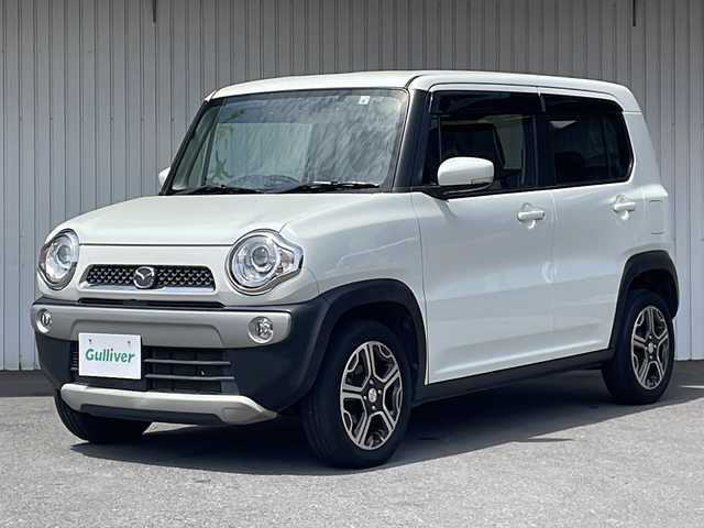 マツダ フレア クロスオーバー XT 長野県 2016(平28)年 7.5万km クリスタルホワイトP ターボ/レーダーブレーキ/アルパインメモリナビTV/バックカメラ/ETC/ユピテルドライブレコーダー/純正１５インチアルミ/シートヒーター /スマートキー/スペアキー