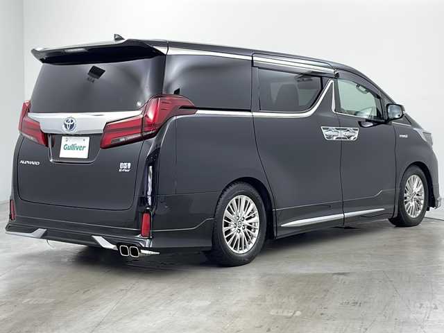 トヨタ アルファードハイブリット SR Cパッケージ 道央・札幌 2021(令3)年 1.6万km ブラック ・４WD/・モデリスタエアロ(F.R.S)/・JBLサウンド/・純正ナビ(TV&CD&DVD&BT&Miracost)/・純正フリップダウンモニター/・トヨタセーフティセンス/・クルーズコントロール/・パーキングアシスト/・両側パワースライドドア/・全方位カメラ/・社外ドラレコ(前後)/・パワーバックドア/・D/N2列目パワーシート/・エアシートDN席/・ハンドルヒーター/・D/Nシートヒーター/・AC100V/・デジタルインナーミラー/・LEDヘッドライト三眼/・LEDフォグライト/・オートマチックハイビーム/・ETC2.0ビルトイン/・プッシュスタート/・スマートキー