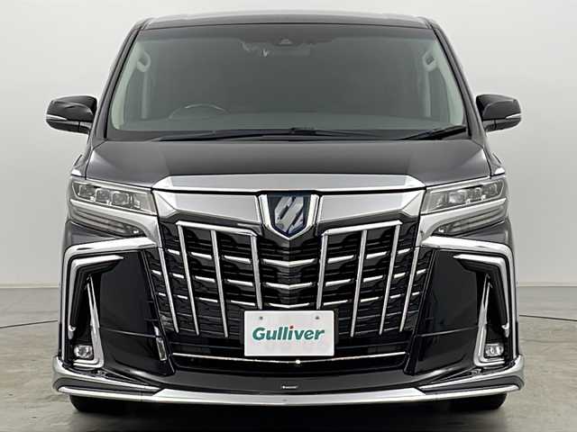 トヨタ アルファードハイブリット SR Cパッケージ 道央・札幌 2021(令3)年 1.6万km ブラック ・４WD/・モデリスタエアロ(F.R.S)/・JBLサウンド/・純正ナビ(TV&CD&DVD&BT&Miracost)/・純正フリップダウンモニター/・トヨタセーフティセンス/・クルーズコントロール/・パーキングアシスト/・両側パワースライドドア/・全方位カメラ/・社外ドラレコ(前後)/・パワーバックドア/・D/N2列目パワーシート/・エアシートDN席/・ハンドルヒーター/・D/Nシートヒーター/・AC100V/・デジタルインナーミラー/・LEDヘッドライト三眼/・LEDフォグライト/・オートマチックハイビーム/・ETC2.0ビルトイン/・プッシュスタート/・スマートキー
