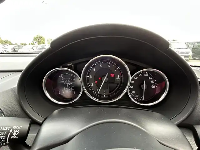 マツダ ロードスター S レザーパッケージ 栃木県 2015(平27)年 6.5万km ソウルレッドプレミアムメタリック 6速MT/マツダコネクトナビ/フルセグTV/DVD/Bluetooth/USB/バックカメラ/ETC/ドライブレコーダー/HKSマフラー/社外テールランプ/社外ステアリング（純正積込）/黒革シート/シートヒーター/LEDヘッドライト/ブラインドスポットモニター/車線逸脱警報/スマートキー/スペアキー/プッシュスタート/純正18インチAW