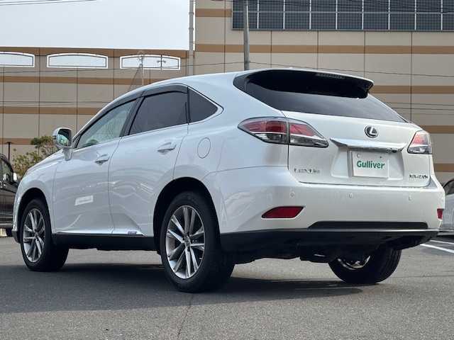 レクサス ＲＸ 450h バージョンL 宮城県 2013(平25)年 2.7万km ホワイトパールクリスタルシャイン 登録時走行距離26624km/純正ナビ/AM・FM・TV・Bluetooth・CD/ヘッドアップディスプレイ/シートメモリー/クルーズコントロール/ドライブレコーダー/ビルトインETC/バックカメラ/エンジンスターター/レーダー探知機/前席シートヒーター/ステアリングヒーター/パワーバックドア/クリアランスソナー/前席パワーシート/ドアバイザー/ヘッドライトウォッシャー/フォグランプ/純正フロアマット