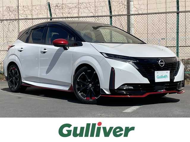 日産 オーラ ニスモ 東京都 2021(令3)年 3.5万km ピュアホワイトパール / スーパーブラック 2トーン 純正ナビ/アラウンドビューモニター/インテリジェントルームミラー/エマージェンシーブレーキ/車線逸脱警報/プロパイロット/ＥＴＣ/シートヒーター/ワイヤレス充電器/ステアリングスイッチ