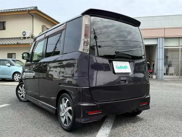 日産 ルークス ハイウェイスター ターボ 静岡県 2012(平24)年 7.3万km ミステリアスバイオレットパール 走行72959キロ（登録時）/車検令和7年10月25日まで/両側パワースライドドア/カロッツェリア5.8型DVDオーディオ/USB入力/バックカメラ/スマートキー×2/プッシュスタート/ウィンカーミラー/HIDヘッドライト/フォグランプ/外フロントグリル/リヤスポイラー/純正14インチアルミ/純正ドアバイザー/純正フロアマット/オートエアコン/新車時保証書