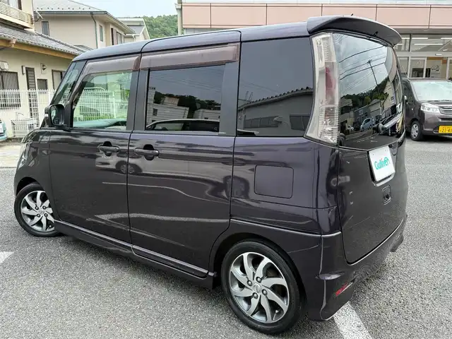 日産 ルークス ハイウェイスター ターボ 静岡県 2012(平24)年 7.3万km ミステリアスバイオレットパール 走行72959キロ（登録時）/車検令和7年10月25日まで/両側パワースライドドア/カロッツェリア5.8型DVDオーディオ/USB入力/バックカメラ/スマートキー×2/プッシュスタート/ウィンカーミラー/HIDヘッドライト/フォグランプ/外フロントグリル/リヤスポイラー/純正14インチアルミ/純正ドアバイザー/純正フロアマット/オートエアコン/新車時保証書
