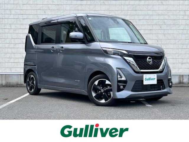 日産 ルークス HWS X プロパイロットED 大阪府 2021(令3)年 1万km チタニウムグレーメタリック プロパイロット/全方位カメラ/エマージェンシーブレーキ/レーンキープアシスト/コーナーセンサー/横滑り防止装置/盗難防止装置/両側パワースライドドア/ビルトインＥＴＣ/LEDヘッドライト/オートライト/純正アルミホイール/純正フロアマット/スペアキー(1本)/プッシュスタート