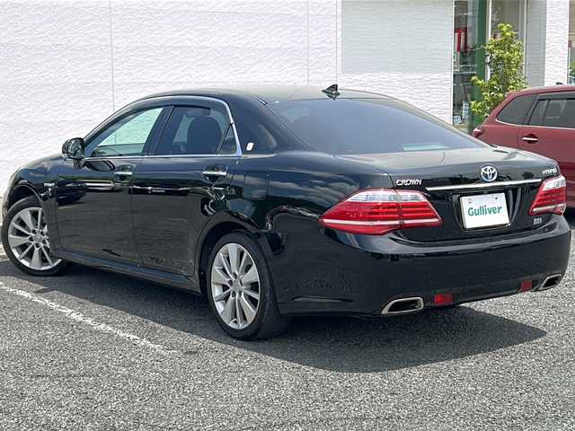 トヨタ クラウン ハイブリッド Lパッケージ 千葉県 2012(平24)年 7.6万km ブラック １オーナー　メーカーナビ　バックカメラ　クルコン　ＥＴＣ　Ｂｌｕｅｔｏｏｔｈ　ＤＶＤ　パワーシート　スマートキー プッシュスタート １８インチＡＷ　ＡＦＳ　ＨＩＤ　オートライト ウィンカーミラー