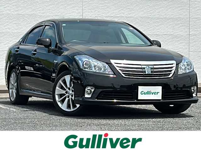 トヨタ クラウン ハイブリッド Lパッケージ 千葉県 2012(平24)年 7.6万km ブラック １オーナー　メーカーナビ　バックカメラ　クルコン　ＥＴＣ　Ｂｌｕｅｔｏｏｔｈ　ＤＶＤ　パワーシート　スマートキー プッシュスタート １８インチＡＷ　ＡＦＳ　ＨＩＤ　オートライト ウィンカーミラー