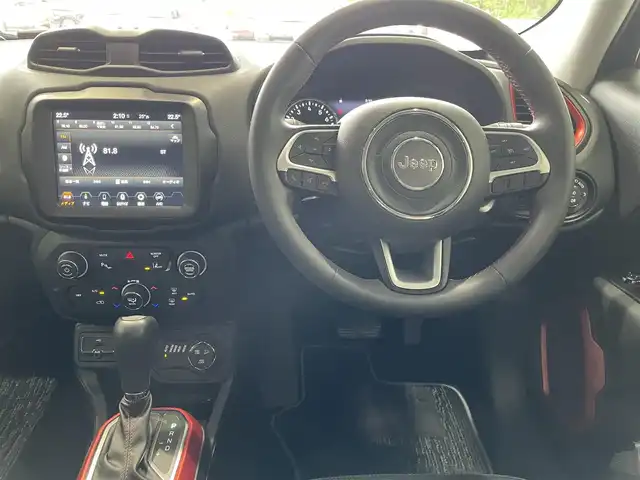クライスラー・ジープ ジープ レネゲード トレイルホーク 福島県 2021(令3)年 6.4万km 青Ｍ ワンオーナー/4WD/純正メモリーナビ/AM/FM/BT/USB/AUX/フルセグTV/純正17インチAW(社外17AW＋冬タイヤ積込)/クルーズコントロール/リアクリアランスソナー/アイドリングストップ/バックカメラ/ルーフレール/プッシュスタート/オートライト/LEDヘッドライト/フォグ/リアフォグ/フロアマット/ETC 2.0