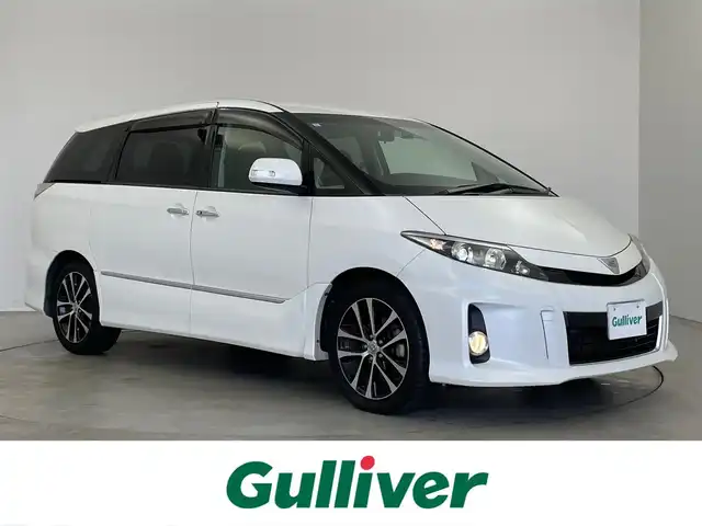 トヨタ エスティマ アエラス プレミアムエディション 埼玉県 2015(平27)年 4.7万km ホワイトパールクリスタルシャイン 純正ナビ　フリップダウンモニター　バックカメラ　ビルトインＥＴＣ　前後ドライブレコーダー　クルーズコントロール　両側パワースライドドア　純正アルミ　オートライト　ＨＩＤライト　スマートキー　地デジＴＶ