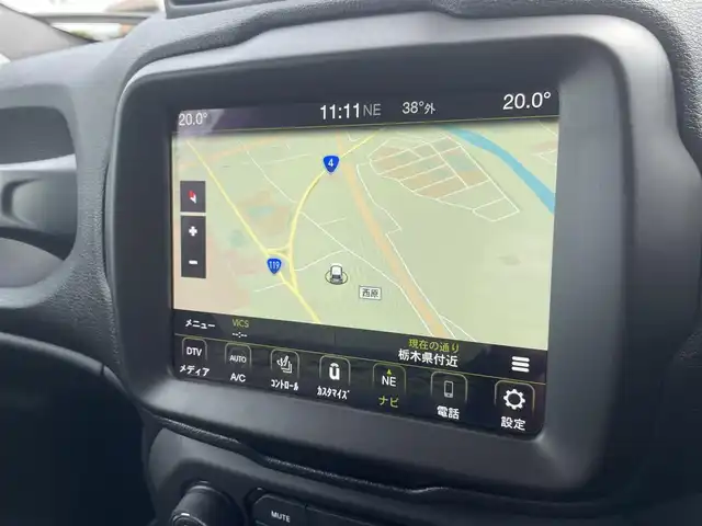 クライスラー・ジープ ジープ レネゲード リミテッド 栃木県 2020(令2)年 4万km グレー スマートキー/ナビ/フルセグTV/バックカメラ/AppleCarPlay/ACC/レーンキープアシスト/ブラインドスポット/ETC/黒レザーシート /シートヒーター /ヒートステアリング /LEDヘッドライト/オートライト/リアパークセンサー/ブレーキアシスト