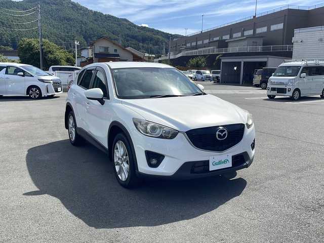 マツダ ＣＸ－５ XD 山梨県 2012(平24)年 4万km クリスタルホワイトパールマイカ ４WD/純正ナビ　/フルセグ　/ＥＴＣ　/バックカメラ　/サイドカメラ　/スマートキー　/デュアルエアコン　/オートライト　/ＨＩＤヘッドライト　/ＡＢＳ　/盗難防止装置　/横滑り防止　/ステリングスイッチ