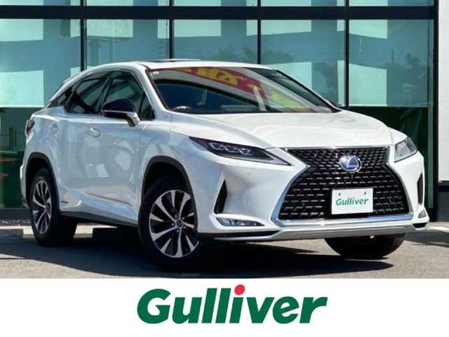 レクサス ＲＸ 450h 和歌山県 2019(令1)年 2.2万km ソニッククォーツ サンルーフ/純正12.3インチナビ/フルセグTV/パノラミックビューモニター/レクサスセーフティーセンス/プリクラッシュセーフティー/レーダークルーズコントロール/ヘッドアップディスプレイ/ブラインドスポットモニター/全席シートヒーター/前席シートエアベンチレーション/ステアリングヒーター/純正18インチアルミホイール/電動リアゲート/純正フロアマット/ビルトインETC2.0/カードキー/ポジションメモリー/LEDヘッドライト/オートライト/オートマチックハイビーム