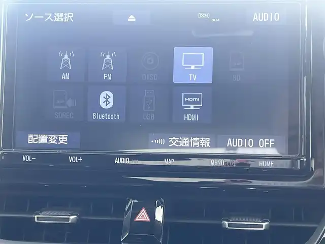 トヨタ カローラ スポーツ ハイブリッドG 三重県 2019(令1)年 6.7万km ブラッキッシュアゲハガラスフレーク 純正9インチメモリナビ（NSZT-Y68T)/　＊フルセグテレビ/Bluetooth/FM/AM/バックカメラ/セーフティセンス/3灯式LEDヘッドランプ/オートライト/ボディ同色電動格納ドアミラー/205/55R16タイヤ/　＊16インチアルミホイール/革巻きステアリングホイール/左右独立温度調整オートエアコン/ブラックファブリックシート/スポーツシート/スマートエントリー/プッシュスタート