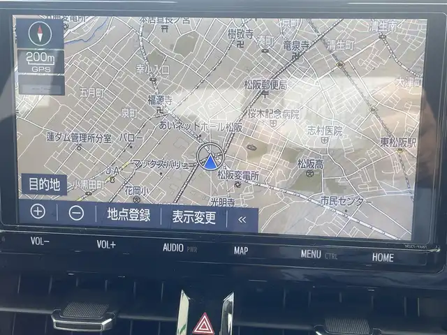 トヨタ カローラ スポーツ ハイブリッドG 三重県 2019(令1)年 6.7万km ブラッキッシュアゲハガラスフレーク 純正9インチメモリナビ（NSZT-Y68T)/　＊フルセグテレビ/Bluetooth/FM/AM/バックカメラ/セーフティセンス/3灯式LEDヘッドランプ/オートライト/ボディ同色電動格納ドアミラー/205/55R16タイヤ/　＊16インチアルミホイール/革巻きステアリングホイール/左右独立温度調整オートエアコン/ブラックファブリックシート/スポーツシート/スマートエントリー/プッシュスタート