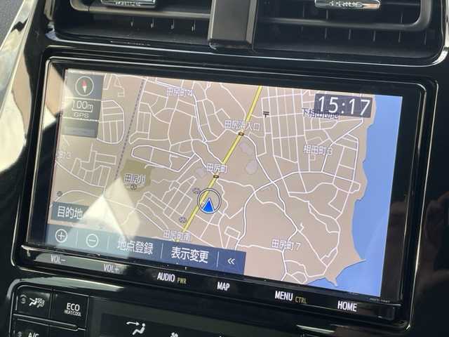 トヨタ プリウス S ツーリングセレクション 茨城県 2019(令1)年 8.1万km ブルーM 純正ナビ　/-BT/フルセグTV/AM/FM/クルーズコントロール　/D席N席シートヒーター　/バックカメラ　/ＥＴＣ　/コーナーセンサー前後　/ＬＥＤライト　/オートマチックハイビーム　/オートライト　/オールオートパワーウィンドウ/衝突軽減システム　　/純正１７インチアルミホイール