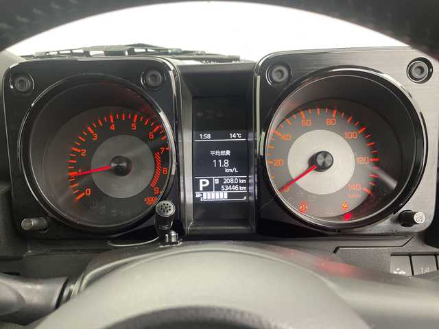 スズキ ジムニー XC 大分県 2021(令3)年 5.4万km ミディアムグレー ワンオーナー/純正OP8インチナビ（CN-RZ866）/・Bluetoothオーディオ/USBオーディオ/・フルセグTV/DVD/バックカメラ/セーフティサポート/クルーズコントロール/LEDヘッドランプ/オートライト/シートヒーター（前席）/ビルトインETC/取扱説明書/保証書/スペアキー1本