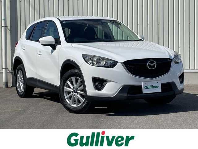 マツダ ＣＸ－５ 25S Lパッケージ 山形県 2014(平26)年 7.6万km クリスタルホワイトパールマイカ 4WD/純正ナビ/　【CD DVD SD USB BT】/フルセグTV/バック、サイドカメラ/黒革シート/パワーシート/シートヒーター/アイドリングストップ/ステアリングスイッチ/クルーズコントロール/ETC/横滑り防止装置/キセノンライト/フォグランプ/ウィンカーミラー/純正フロアマット