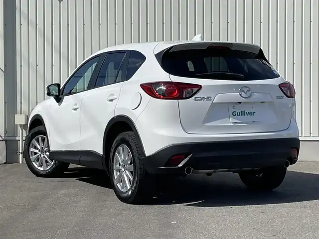 マツダ ＣＸ－５ 25S Lパッケージ 山形県 2014(平26)年 7.6万km クリスタルホワイトパールマイカ 4WD/純正ナビ/　【CD DVD SD USB BT】/フルセグTV/バック、サイドカメラ/黒革シート/パワーシート/シートヒーター/アイドリングストップ/ステアリングスイッチ/クルーズコントロール/ETC/横滑り防止装置/キセノンライト/フォグランプ/ウィンカーミラー/純正フロアマット