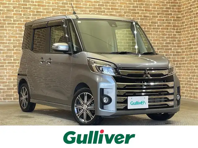 三菱 ｅＫスペース カスタムT セーフティプラスED 岩手県 2019(平31)年 5万km チタニウムグレーメタリック ４WD/ターボ/両側パワースライドドア/全周囲モニター/衝突被害軽減システム/クルーズコントロール/レーンアシスト/シートヒーター/横滑り防止装置/アイドリングストップ/ロールサンシェード/ハイビームアシスト/純正ナビ/フルセグTV/LEDヘッドライト/純正15インチアルミホイール/フォグランプ