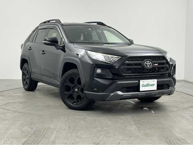 トヨタ ＲＡＶ４ アドベンチャー オフロードPKG 三重県 2021(令3)年 5.9万km アティチュードブラックマイカ 禁煙車/ディスプレイオーディオ/AM/FM/BT/USB/フルセグTV/スマホ連動/BSM/レザーシート/シートヒーター・エアシート/ステアリングヒーター/エンジンスターター/クリアランスソナー/レーダークルーズコントロール/バックカメラ/ルーフレール/前後ドライブレコーダー/100V電源/オートハイビーム/フォグライト