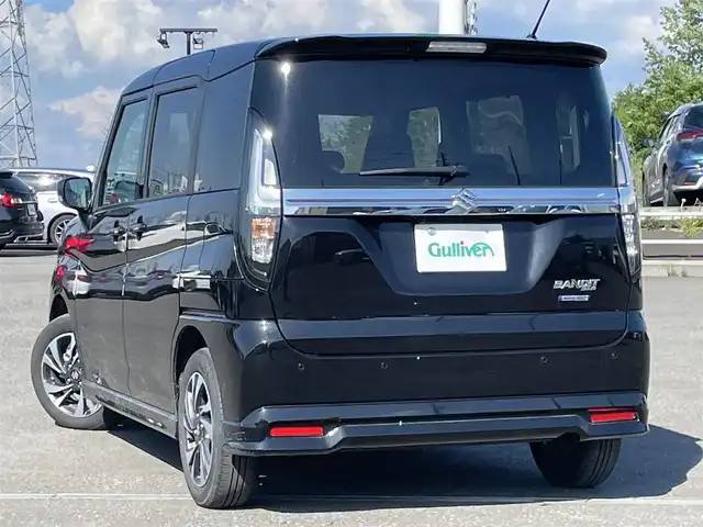 スズキ ソリオ バンディット HV MV 道央・札幌 2024(令6)年 2.1万km スーパーブラックパール ４WD/社外メモリーナビ/AM/FM/BT/デュアルカメラブレーキサポート/横滑り防止装置/レーダークルーズコントロール/レーンキープアシスト/リヤパーキングセンサー/バックカメラ/ETC/ドライブレコーダー/アイドリングストップ/HUD/両側パワースライドドア/前席シートヒーター/革巻きステアリング/ステアリングリモコン/プッシュスタート/スマートキー/LEDヘッドライト/オートライト/オートハイビーム/フォグランプ/電動格納ミラー/ヒーテッドドアミラー/ウィンカーミラー/フロアマット/スペアキー/レンタカー登録