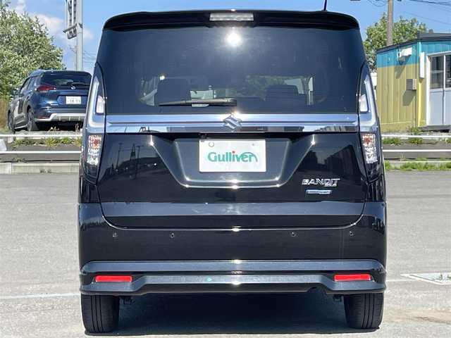 スズキ ソリオ バンディット HV MV 道央・札幌 2024(令6)年 2.1万km スーパーブラックパール ４WD/社外メモリーナビ/AM/FM/BT/デュアルカメラブレーキサポート/横滑り防止装置/レーダークルーズコントロール/レーンキープアシスト/リヤパーキングセンサー/バックカメラ/ETC/ドライブレコーダー/アイドリングストップ/HUD/両側パワースライドドア/前席シートヒーター/革巻きステアリング/ステアリングリモコン/プッシュスタート/スマートキー/LEDヘッドライト/オートライト/オートハイビーム/フォグランプ/電動格納ミラー/ヒーテッドドアミラー/ウィンカーミラー/フロアマット/スペアキー/レンタカー登録