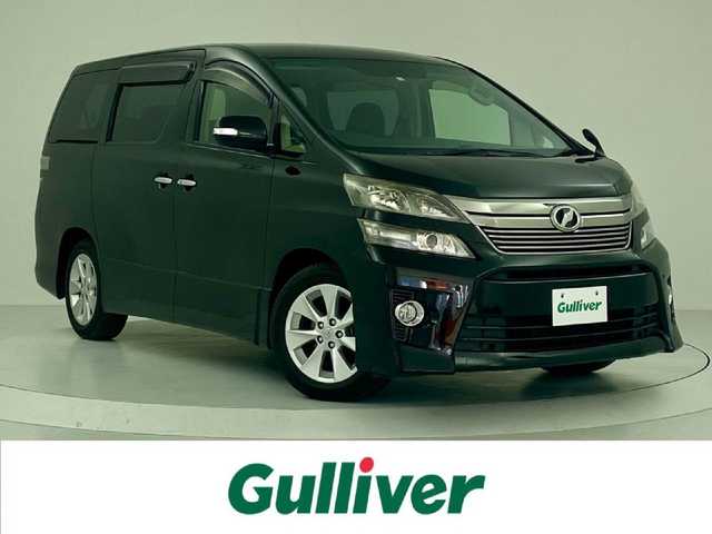 トヨタ ヴェルファイア 2．4Z Gエディション 大阪府 2012(平24)年 6.2万km ブラック 社外ＨＤＤナビ＆フルセグＴＶ/（ＣＤ＆ＤＶＤ＆ＢＴ）/バックカメラ/フリップダウンモニター/クルーズコントロール/ＥＴＣ/コーナーセンサー/パワーシート/純正１７アルミホイール/パワーバックドア/オートライト/ＨＩＤライト/フォグランプ/キーレス/Ｗ＆サイドエアバッグ