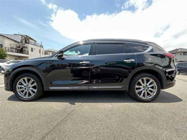 マツダ ＣＸ－８ XD Lパッケージ 静岡県 2018(平30)年 3.4万km ジェットブラックマイカ エンジンスタートボタン/パワーステアリング/パワーウィンドウ/取扱説明書/アイドリングスストップ/スマートキー/ダブルオートエアコン/クルーズコントロール/全方位カメラ/USB入力端子/純正ETC/純正SDナビ（ワンセグTV、BT接続、CDチェンジャー、AUX)/三列シート/電動リアゲート/前後ドライブレコーダー/純正フロアマット/D+N席パワーシート/シートヒーター（２列目まで）/レザーシート/純正フロアマット/ルーフレール/純正アルミホイール/ABS/横滑り防止装置/前後コーナーセンサー/レーンキープアシスト/オートライト/オートマチックハイビーム/LEDヘッドライト/ダブルエアバッグ/衝突軽減システム/ステアリングヒーター/デジタルインナーミラー/エンジンスターター