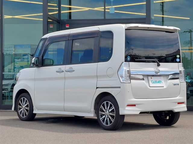 ダイハツ タント カスタム X トップED SAⅡ 茨城県 2015(平27)年 6.6万km パールホワイトⅢ (株)IDOMが運営する【じしゃロン水戸店】の自社ローン専用車両になりますこちらは現金またはオートローンご利用時の価格です。自社ローンご希望の方は別途その旨お申付け下さい/純正ナビ/バックカメラ/純正アルミホイール/オートライト/片側パワースライドドア/ETC/プッシュスタート/ドアバイザー/新車保証書/取扱説明書