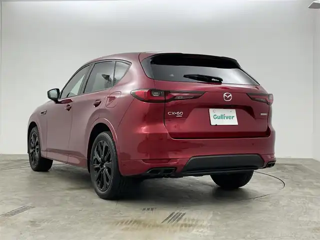 マツダ ＣＸ－６０ XD HV エクスクルーシブスポーツ 岡山県 2024(令6)年 2.5万km ソウルレッドクリスタルM 純正12.3インチナビ/（BT/TV/AppleCarplay/AMFM)/アラウンドビューカメラ/BOSEサウンド/ブラックナッパシート/前席パワーシート/シートベンチレーション/前後ドライブレコーダー/パワーバックドア/４WD/レーダークルーズコントロール/LEDヘッドライト/置くだけ充電/ETC/純正20インチアルミホイール/純正フロアマット/スペアキー